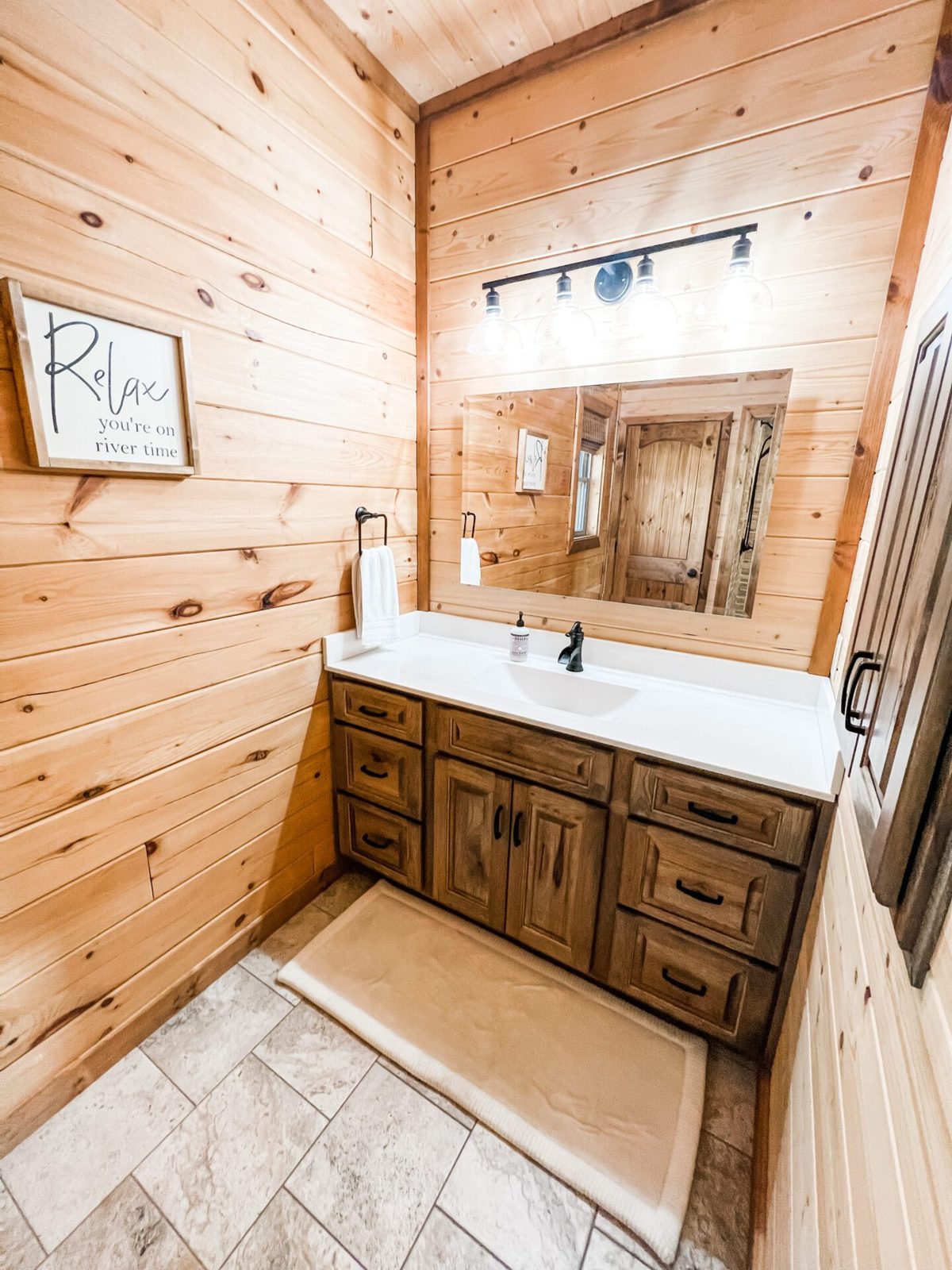 Full bath with double vanity